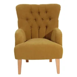 Wohnen Wohnzimmer Sessel in Gelb Veloursbezug - Rosario