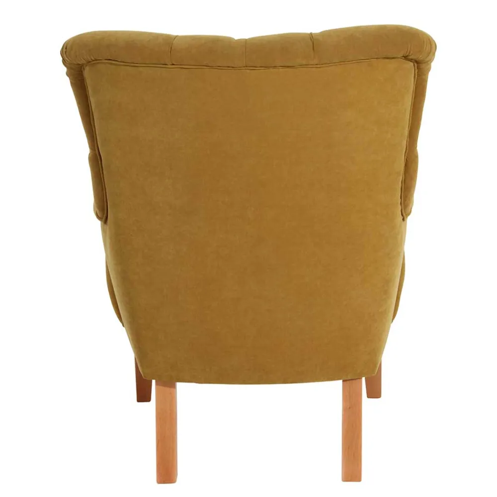 Wohnen Wohnzimmer Sessel in Gelb Veloursbezug - Rosario