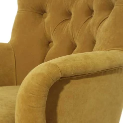 Wohnen Wohnzimmer Sessel in Gelb Veloursbezug - Rosario