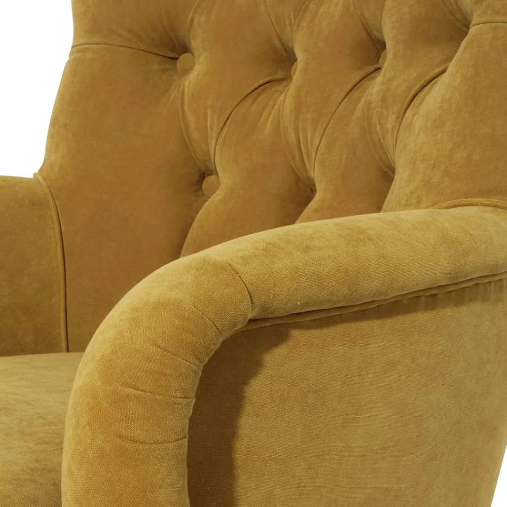 Wohnen Wohnzimmer Sessel in Gelb Veloursbezug - Rosario