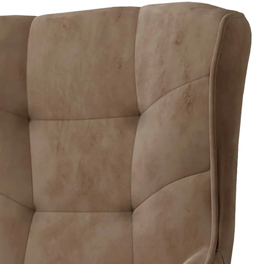 Wohnen Wohnzimmer Sessel in Hellbraun Samtbezug - Cooking