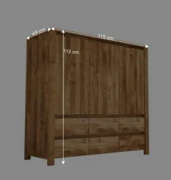 Wohnen Sideboards|Kommoden*Wohnzimmer Sideboard Nadalia aus Wildeiche Massivholz