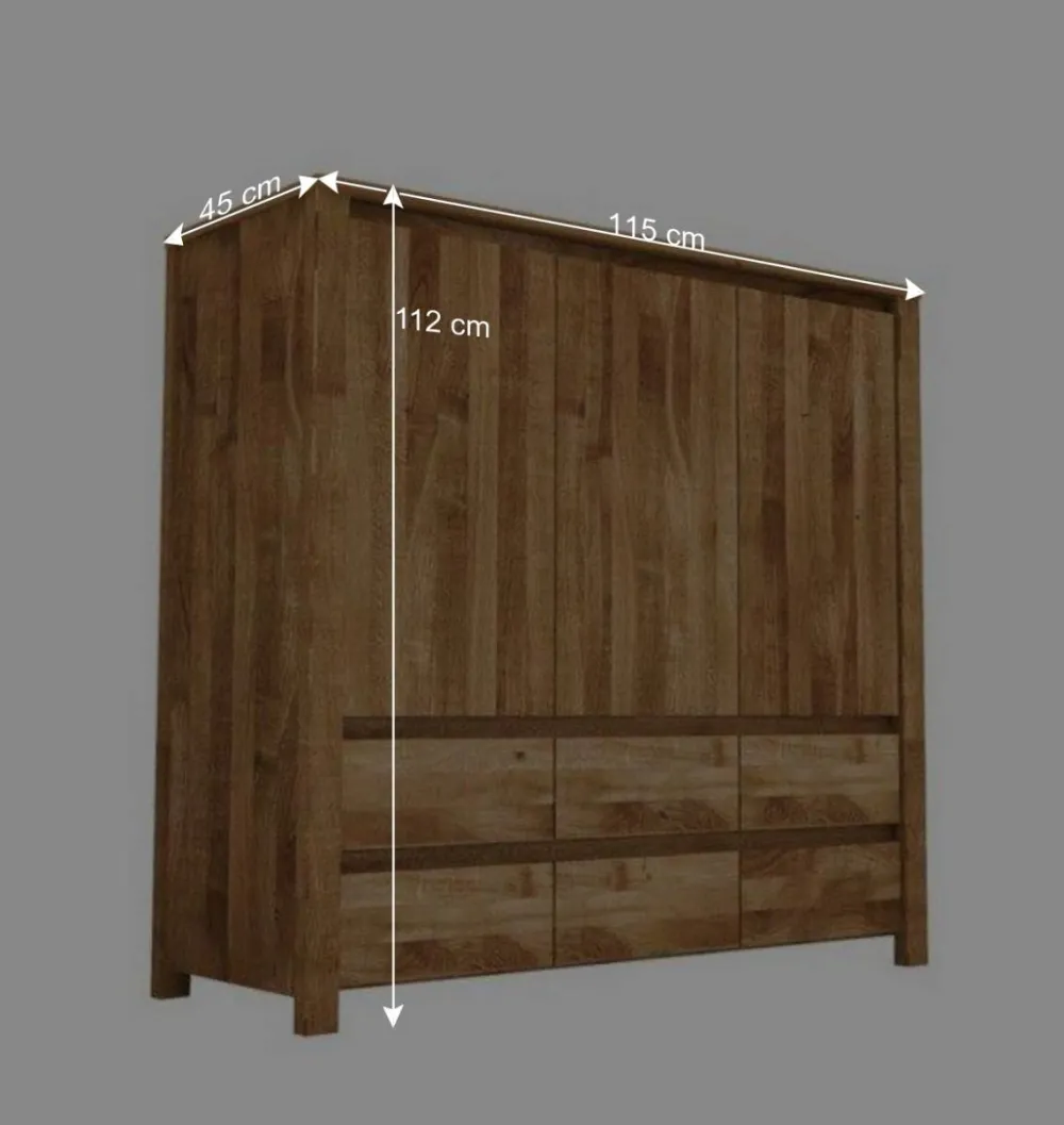 Wohnen Sideboards|Kommoden*Wohnzimmer Sideboard Nadalia aus Wildeiche Massivholz