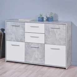 Wohnen Wohnzimmer Sideboard Poesenna in Weiß