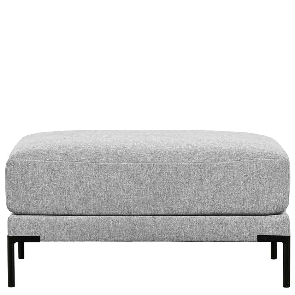 Wohnen Wohnzimmer Stoffhocker in Hellgrau - Horedion