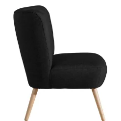 Wohnen Sessel & Hocker|Retro Möbel*Wohnzimmer Stoffsessel in Schwarz - Adaliz