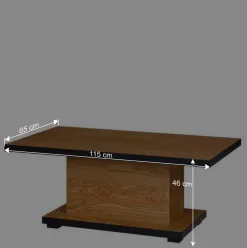 Wohnen Wohnzimmer Säulentisch in Eiche - Sennya