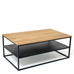 Wohnen Wohnzimmer Tisch aus Eiche massiv & Metall - Sisam