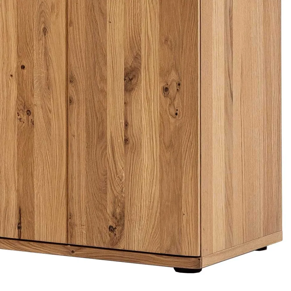 Wohnen Naturholzmöbel|Massivholzmöbel*Wohnzimmer Vitrine in Eiche Bianco geölt - Crupean