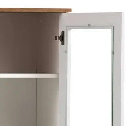 Wohnen Vitrinen|Wohnzimmer-Vitrinen*Wohnzimmer Vitrinenschrank in Weiß - Cabinda