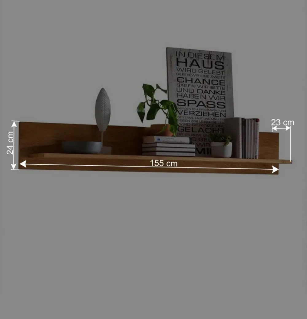 Wohnen Esszimmerregale|Regale*Wohnzimmer Wandboard aus Wildeiche Massivholz - Millena