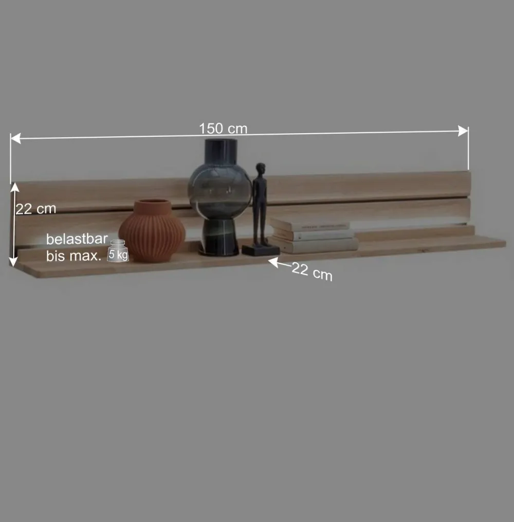 Wohnen Esszimmerregale|Wohnzimmer-Regale*Wohnzimmer Wandboard aus hellem Massivholz - Azzurian