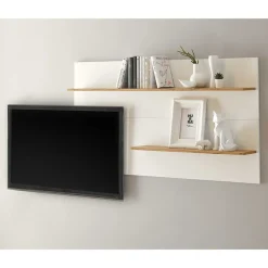 Wohnen Wohnzimmerschränke|Wohnwände*Wohnzimmer Wandregal & TV Board - Nonessia (zweiteilig)