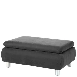 Wohnen Sessel & Hocker|Barhocker*Wohnzimmerhocker in Anthrazit mit Chrom - Venezia