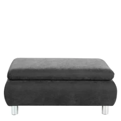 Wohnen Sessel & Hocker|Barhocker*Wohnzimmerhocker in Anthrazit mit Chrom - Venezia