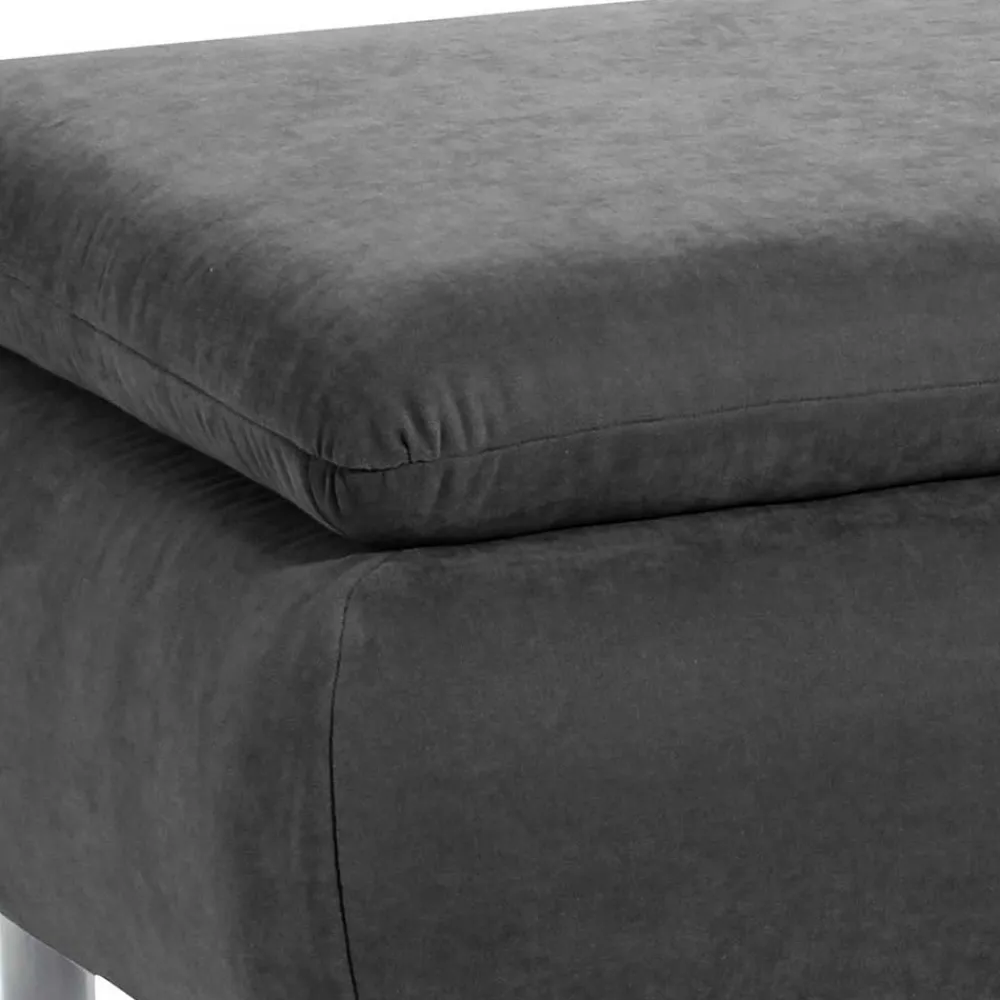 Wohnen Sessel & Hocker|Barhocker*Wohnzimmerhocker in Anthrazit mit Chrom - Venezia