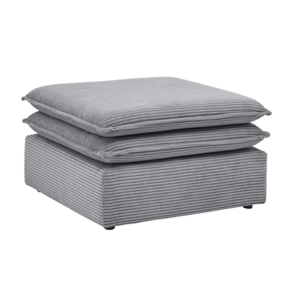 Wohnen Wohnzimmerhocker in Anthrazit Breitcord - Ruffos