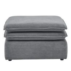 Wohnen Wohnzimmerhocker in Anthrazit Breitcord - Ruffos