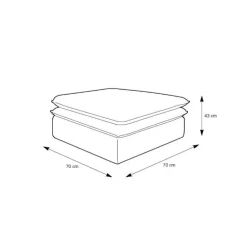 Wohnen Wohnzimmerhocker in Anthrazit Breitcord - Ruffos