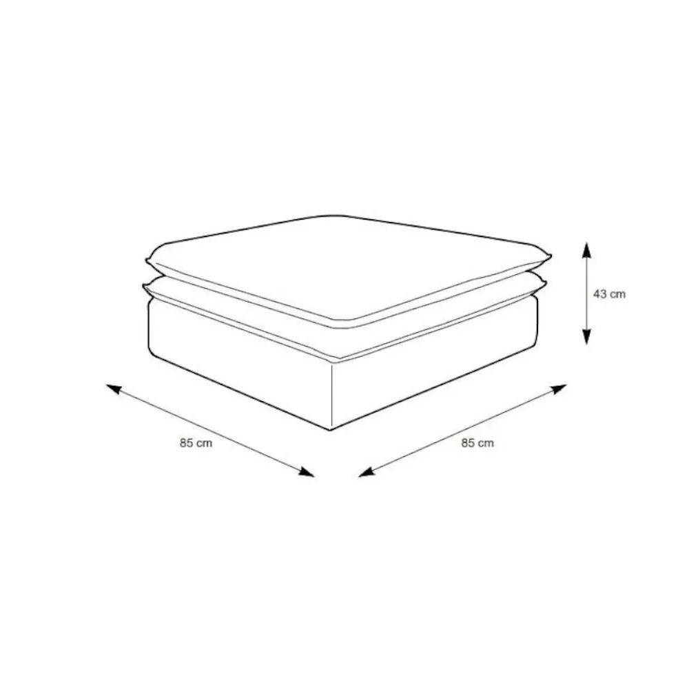 Wohnen Wohnzimmerhocker in Anthrazit Breitcord - Ruffos