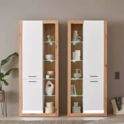 Wohnen Vitrinen|Wohnzimmer-Vitrinen*Wohnzimmerschrank Duo modern - Adejano (zweiteilig)