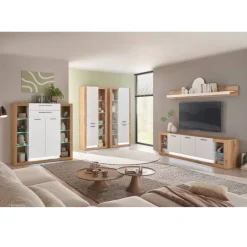 Wohnen Vitrinen|Wohnzimmer-Vitrinen*Wohnzimmerschrank Duo modern - Adejano (zweiteilig)