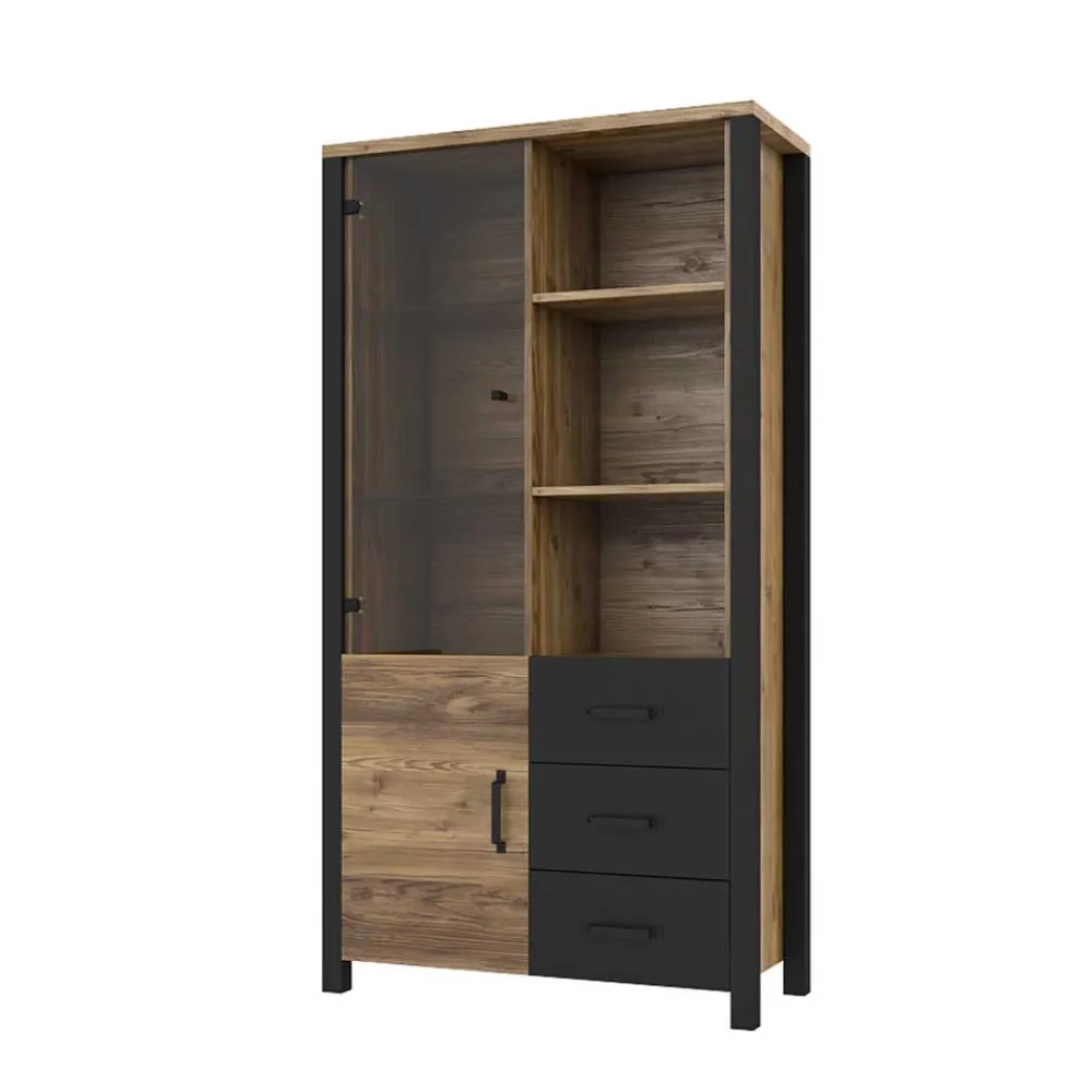 Wohnen Wohnzimmerschrank in Fichte Holzoptik verwittert - Simeona