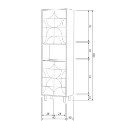 Wohnen Vitrinen|Wohnzimmer-Vitrinen*Wohnzimmerschrank in Walnussfarben - Luisa