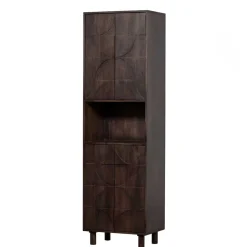 Wohnen Vitrinen|Wohnzimmer-Vitrinen*Wohnzimmerschrank in Walnussfarben - Luisa