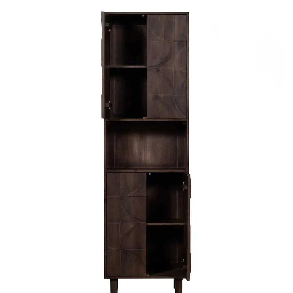 Wohnen Vitrinen|Wohnzimmer-Vitrinen*Wohnzimmerschrank in Walnussfarben - Luisa