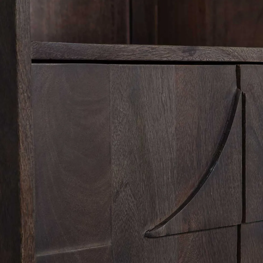 Wohnen Vitrinen|Wohnzimmer-Vitrinen*Wohnzimmerschrank in Walnussfarben - Luisa