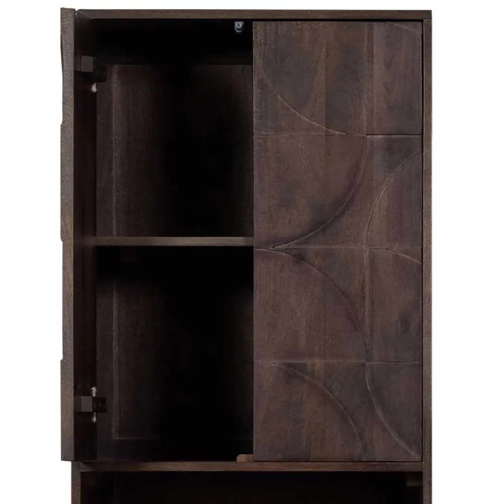 Wohnen Vitrinen|Wohnzimmer-Vitrinen*Wohnzimmerschrank in Walnussfarben - Luisa