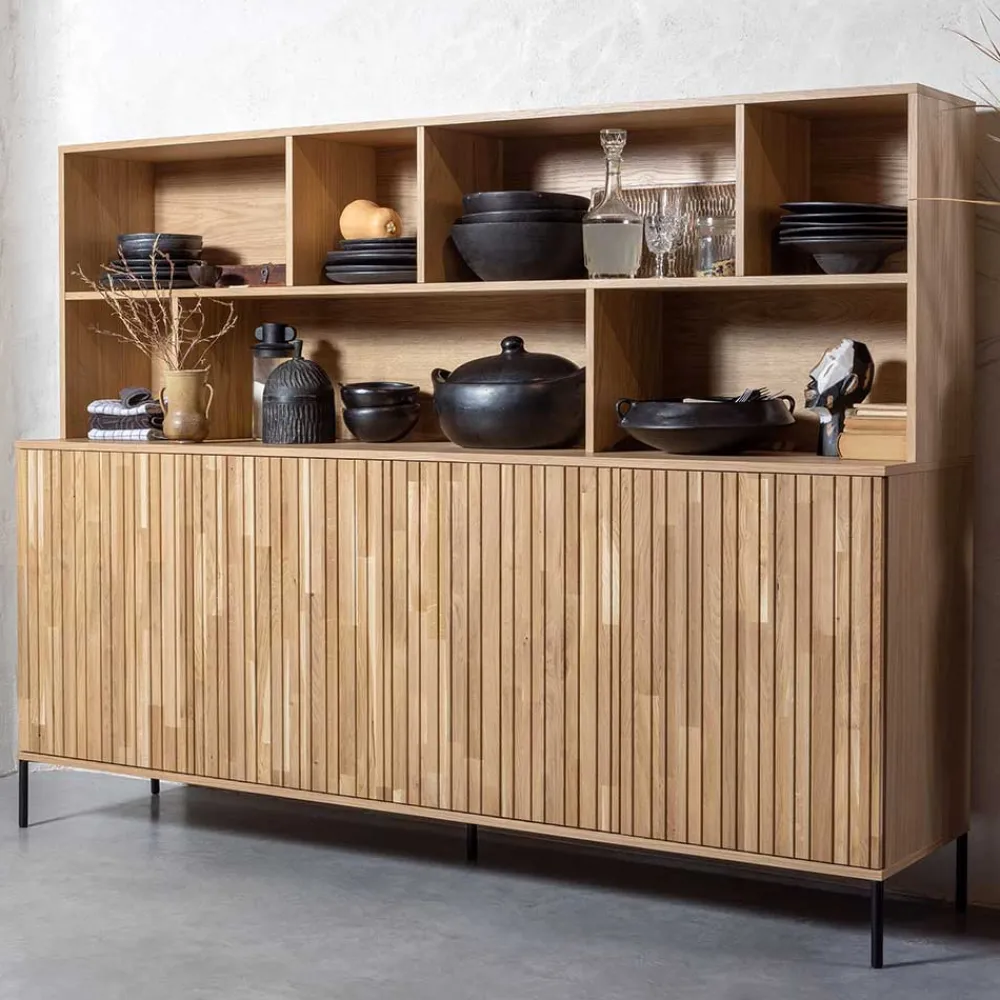 Wohnen Wohnzimmerschrank mit 4 Türen & 7 Fächern - Cegrada