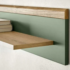 Wohnen Wohnzimmerschränke & Regal in Graugrün - Oliva (vierteilig)