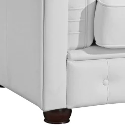 Wohnen Wohnzimmersessel aus Leder in Weiß - Dossera