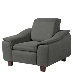 Wohnen Wohnzimmersessel in Anthrazit und Nussbaum - Classimo