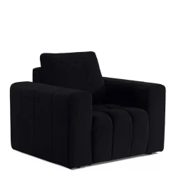 Wohnen Wohnzimmersessel in Schwarz Samt - Graland