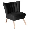 Wohnen Sessel & Hocker|Retro Möbel*Wohnzimmersessel in Schwarz Samtvelours - Vulias