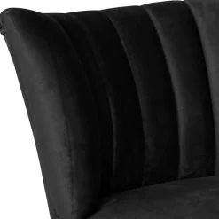 Wohnen Sessel & Hocker|Retro Möbel*Wohnzimmersessel in Schwarz Samtvelours - Vulias