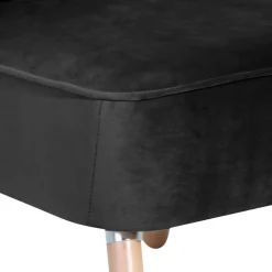 Wohnen Sessel & Hocker|Retro Möbel*Wohnzimmersessel in Schwarz Samtvelours - Vulias