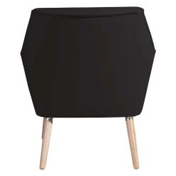 Wohnen Retro Möbel|Sessel & Hocker*Wohnzimmersessel in Schwarz Kunstleder - Ciabeta