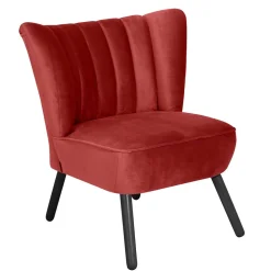 Wohnen Wohnzimmersessel in Ziegelrot und Schwarz - Tessini