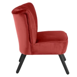 Wohnen Wohnzimmersessel in Ziegelrot und Schwarz - Tessini
