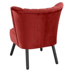 Wohnen Wohnzimmersessel in Ziegelrot und Schwarz - Tessini