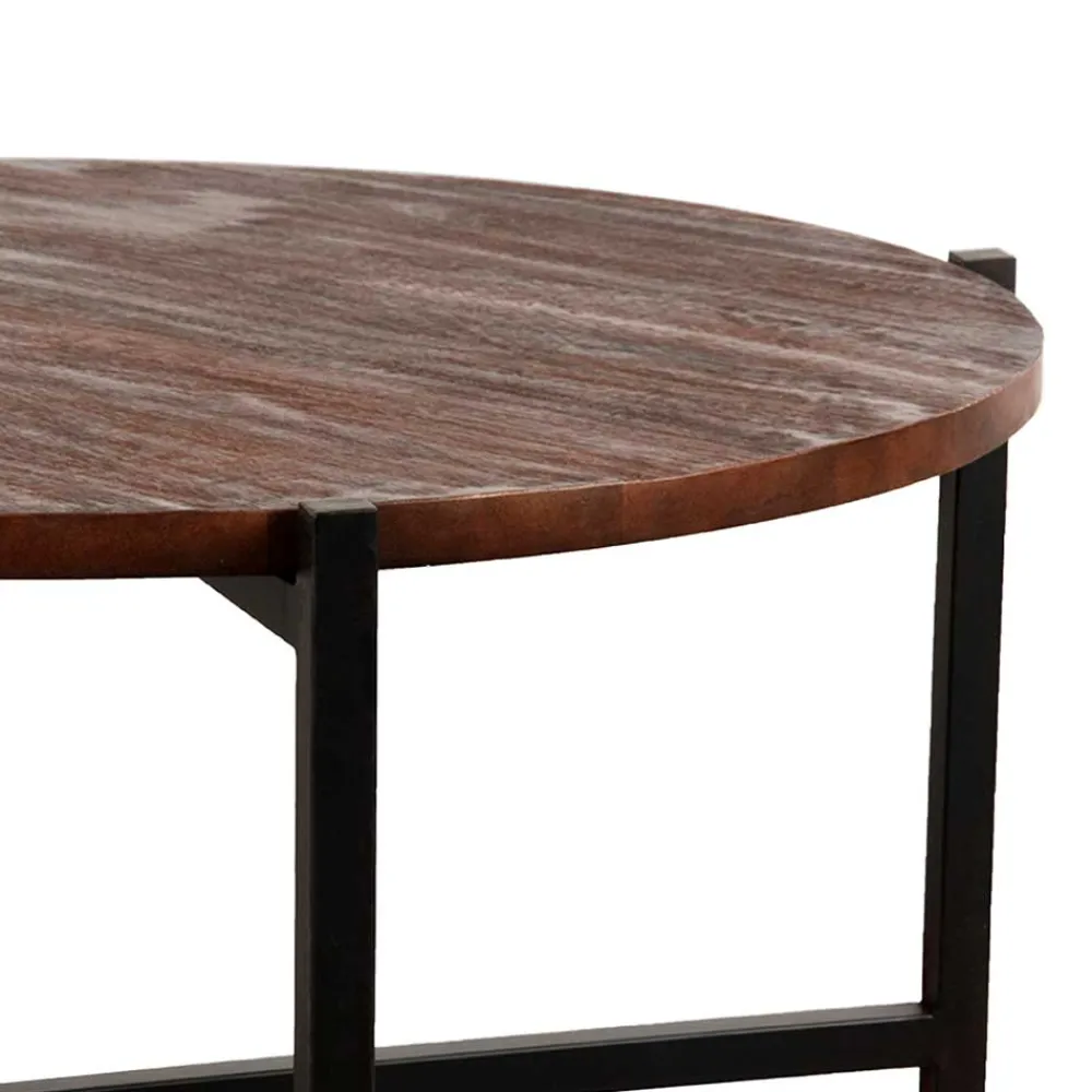 Wohnen Wohnzimmertisch aus Mangoholz in Dunkelbraun - Valuta