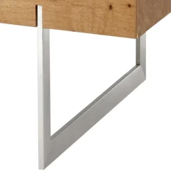 Wohnen Wohnzimmertisch aus Rauchglas und Asteiche Furnier - Valjita