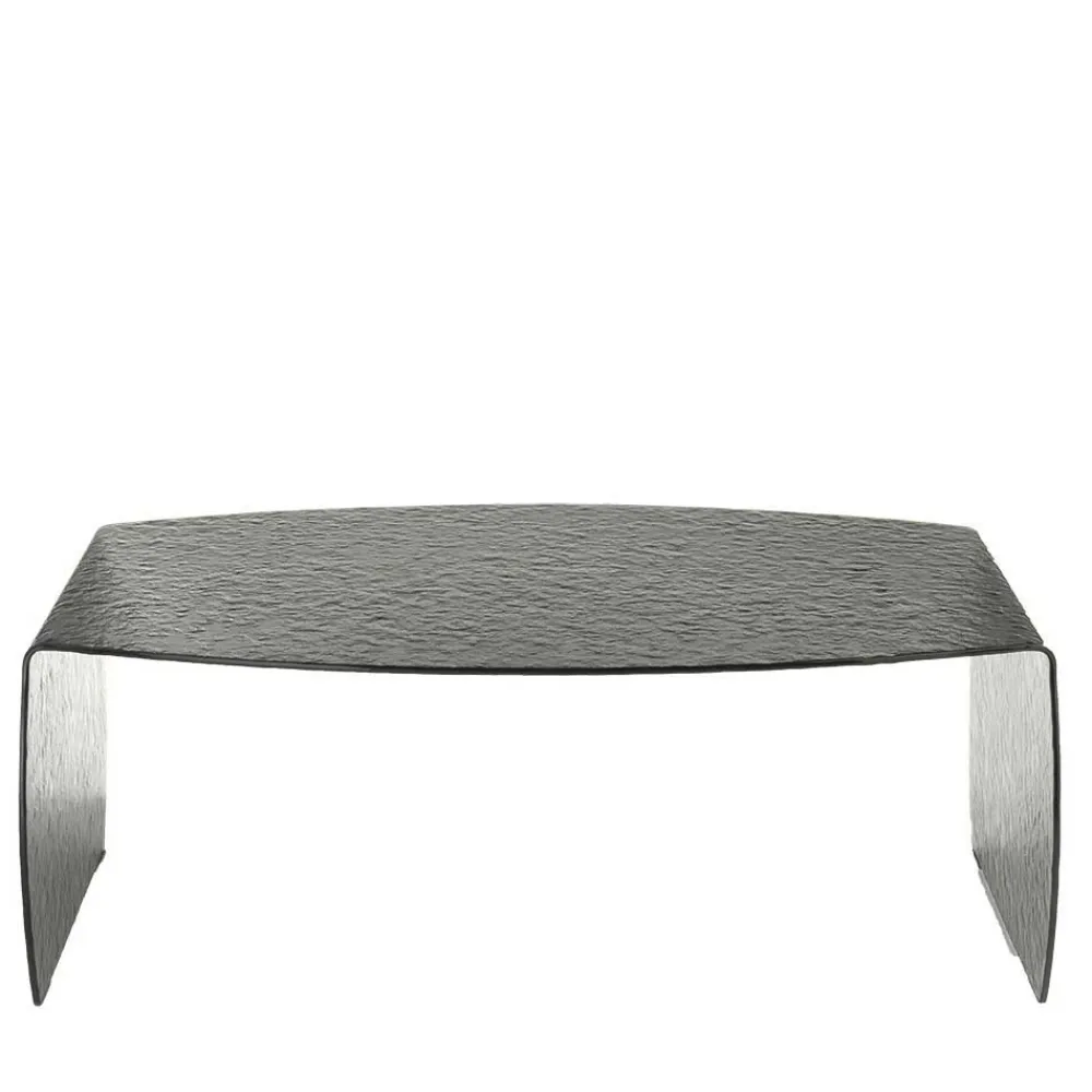 Wohnen Wohnzimmertisch aus Rauchglas mit Struktur - Crimas