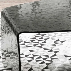 Wohnen Wohnzimmertisch aus Rauchglas mit Struktur - Crimas