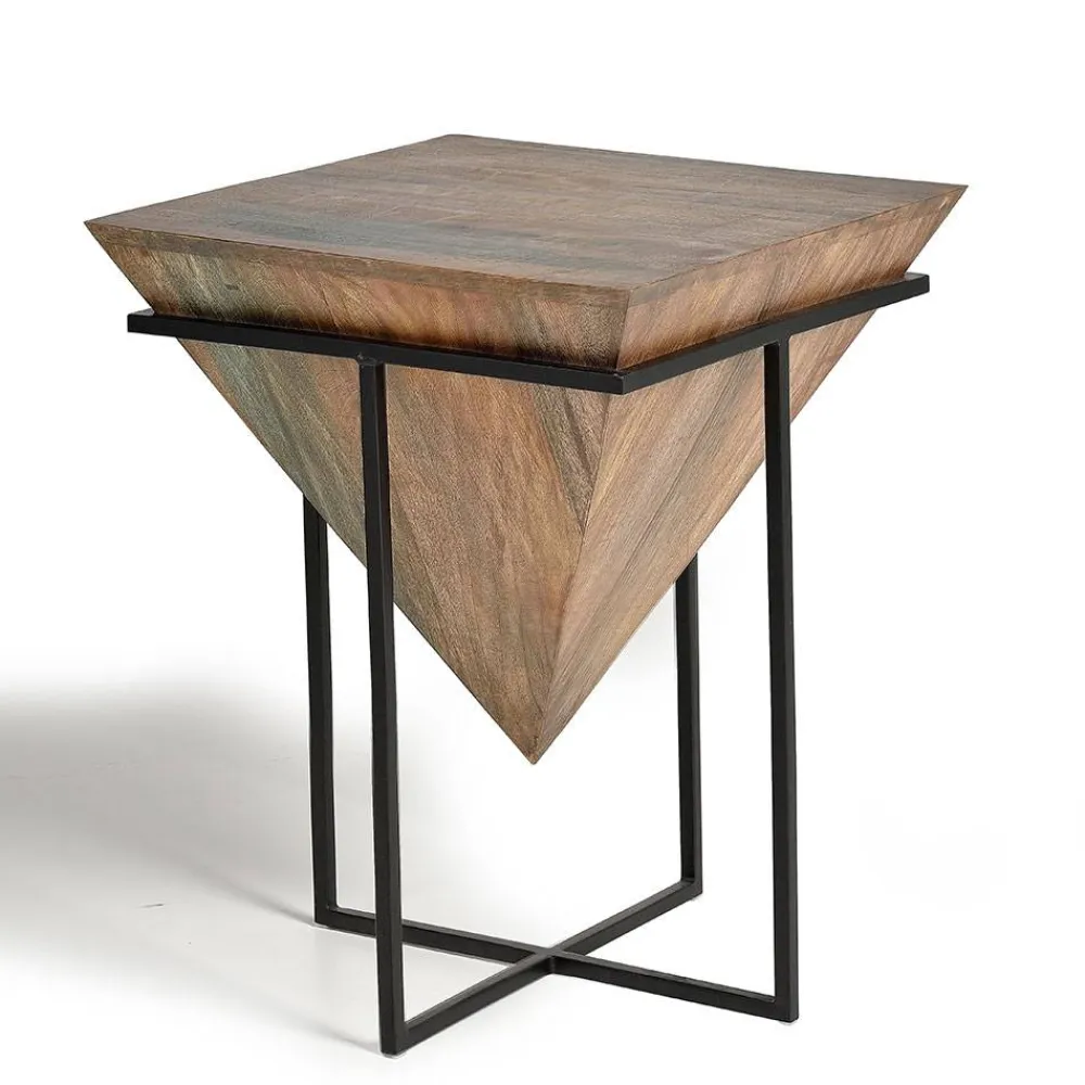 Wohnen Designermöbel|Telefontische*Wohnzimmertisch mit Holzkorpus - umgedrehte Pyramide - Selavia