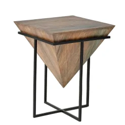 Wohnen Designermöbel|Telefontische*Wohnzimmertisch mit Holzkorpus - umgedrehte Pyramide - Selavia